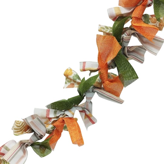 6ft. Orange Mix Fabric Garland by Ashland®